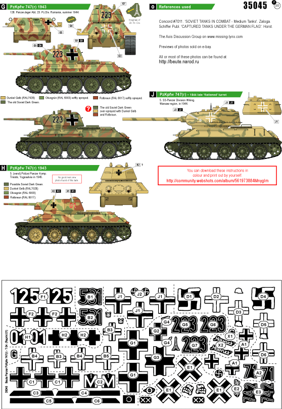 Beute Panzerpzkpfw 747(r) - T-34 In German Service